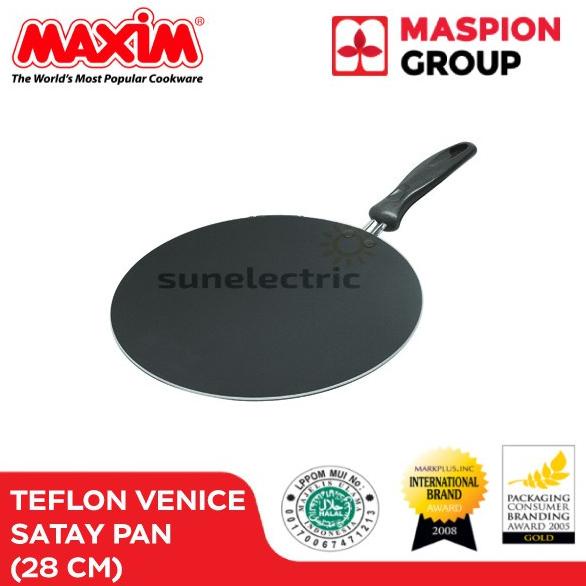 Wajan Pemanggang (Ikan / Sate) Teflon 28 cm MAXIM Venice Satay Pan