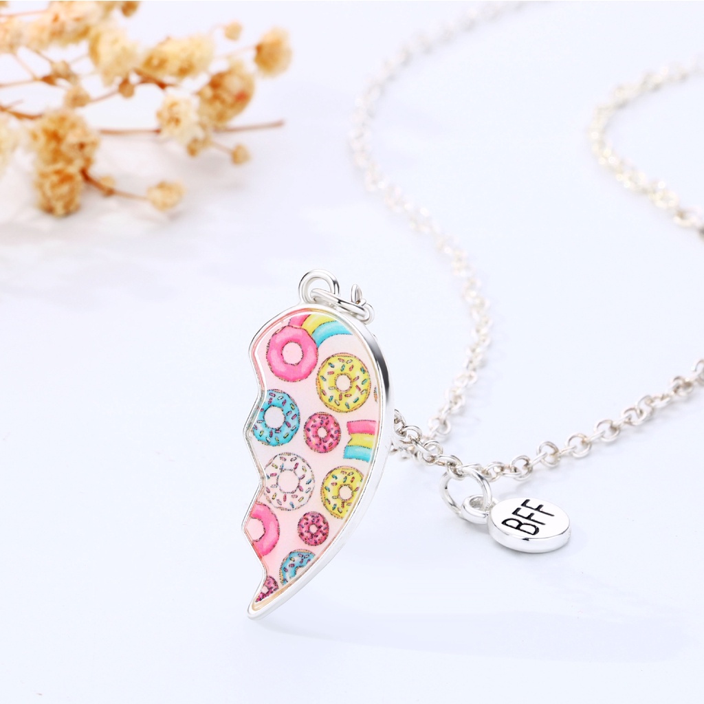 Indah Teman Baik Kalung alloy Stiker Paduan Kalung Kartun Anak magnet Batu Kalung set Perhiasan [ZXL]