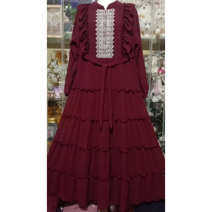 Dress Serutti babydoll SR [SERUT RENDA ] Dewasa  DAN ANAK 5 sampai 12 TAHUN Serut umpak pariasi Rempel Renda Dada