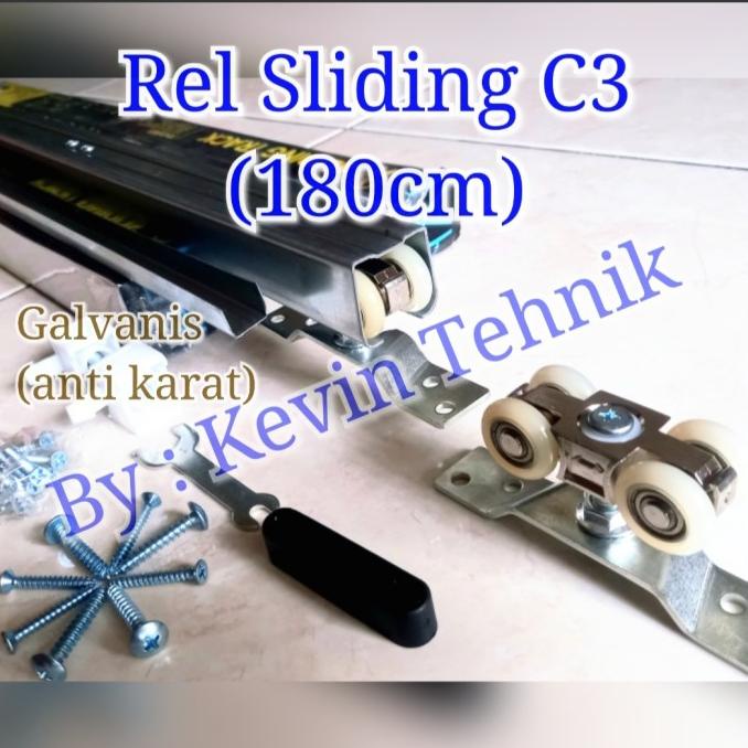 Rel Sliding J3 180 Cm, Rel Pintu Geser, Rel Pintu Sliding