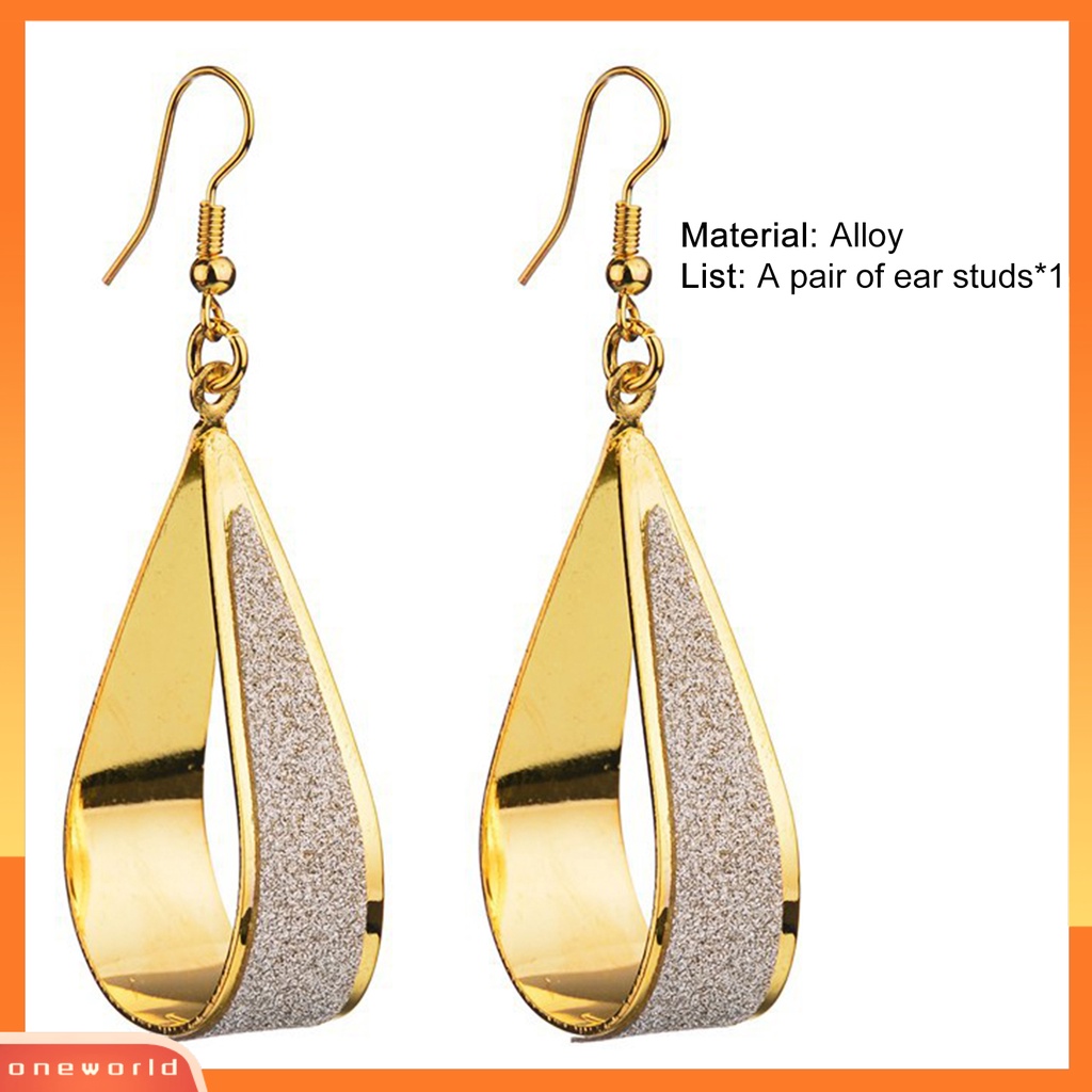 [WONE] Anting Tetesan Air Bentuk Alloy Simple Hollow Drop Anting Kait Perlengkapan Pesta Untuk Pernikahan