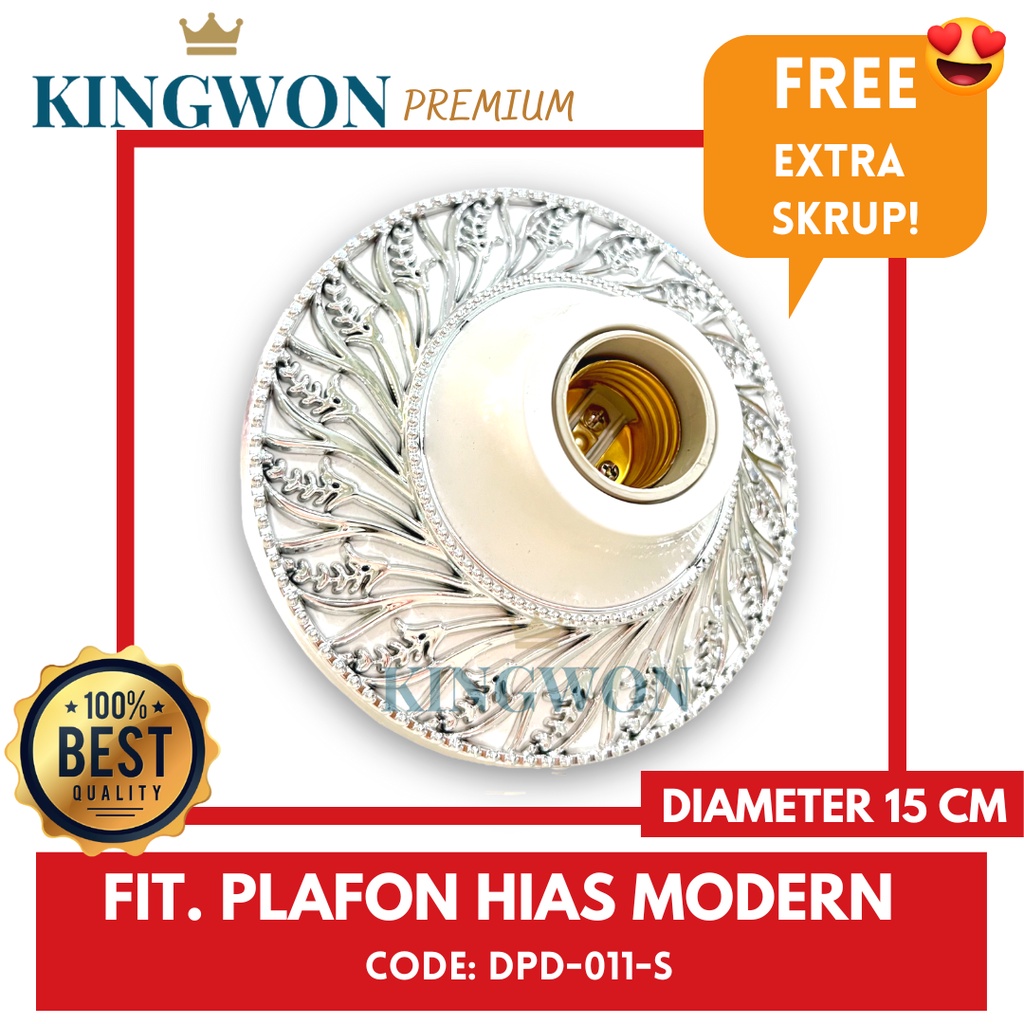 FITTING LAMPU PLAFON HIAS MODERN DPD-011-S/FITTING LAMPU/FITTING PLAFON/LAMPU HIAS GANTUNG E27