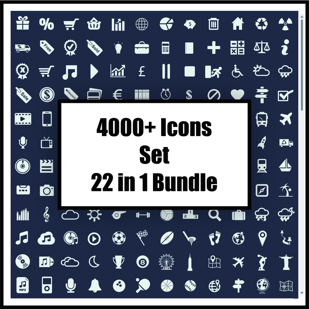 4000+ Icons Set