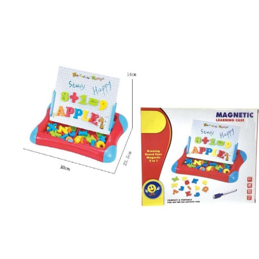 Mainan Magnetic Learning Table Meja Belajar papan tulis white board Whiteboard