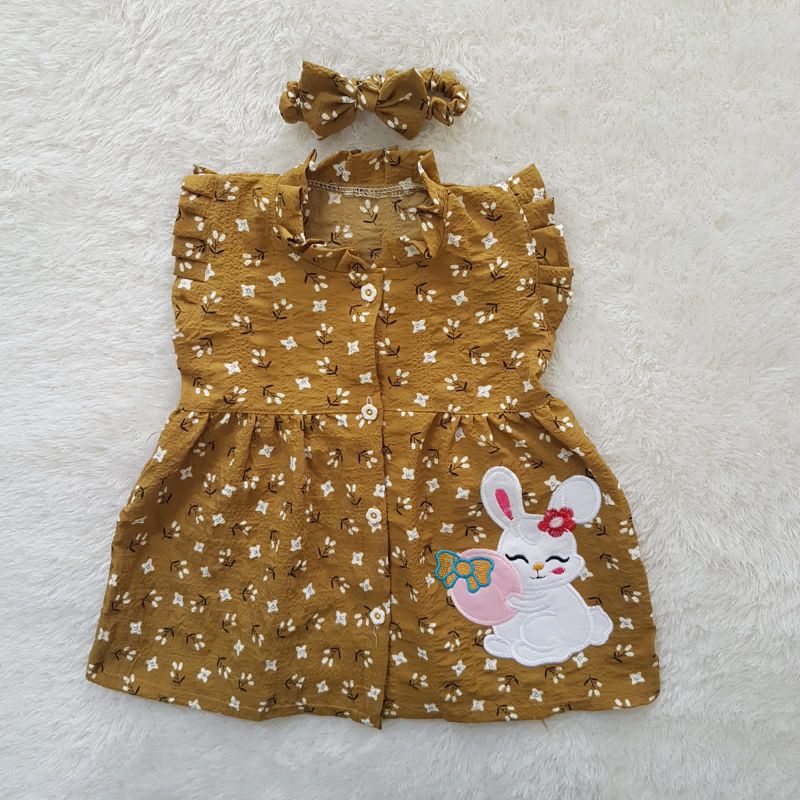 Dress Bayi Ruffle bunny dress