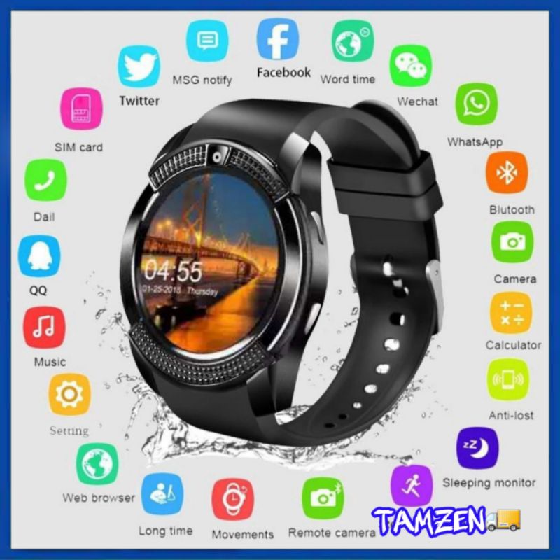 Jual jam tangan hp Android smartwatch touchscreen telfon music
