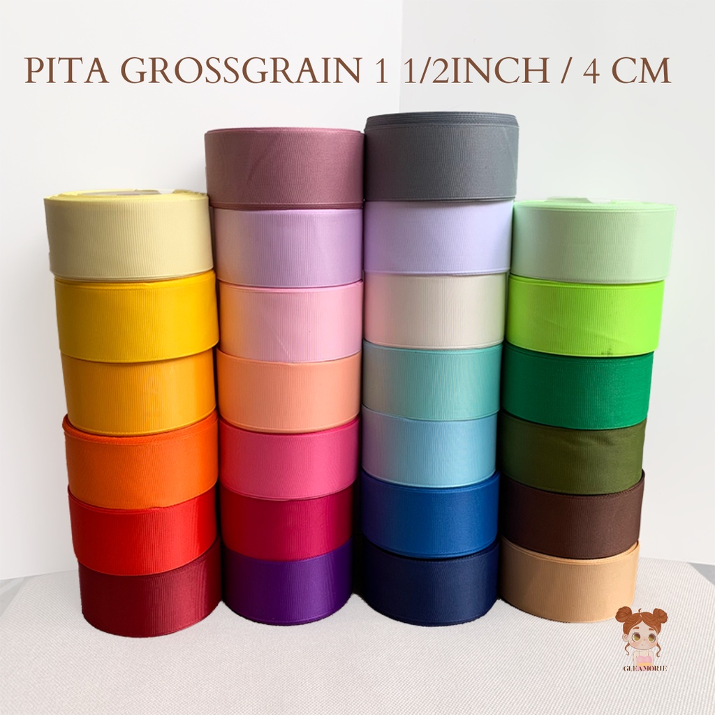 

pita grossgrain 1 1/2 inch / 4cm per roll 20 yard / 18,5 m grosgrain