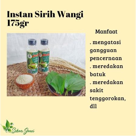 MINUMAN TRADISIONAL SIRIH WANGI INSTAN BUBUK 175 GRAM RIENS COLLECTIONS