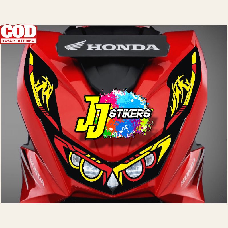 sticker stiker lampu mata dan alis beat deluxe cbs iss 2020 sampai 2022