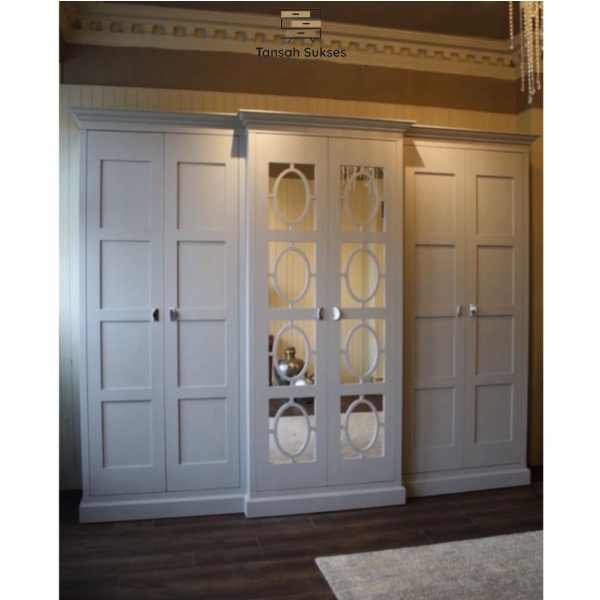 Lemari Pakaian Pintu 6 Custom Duco Kayu Jati Berkualitas Best Seller