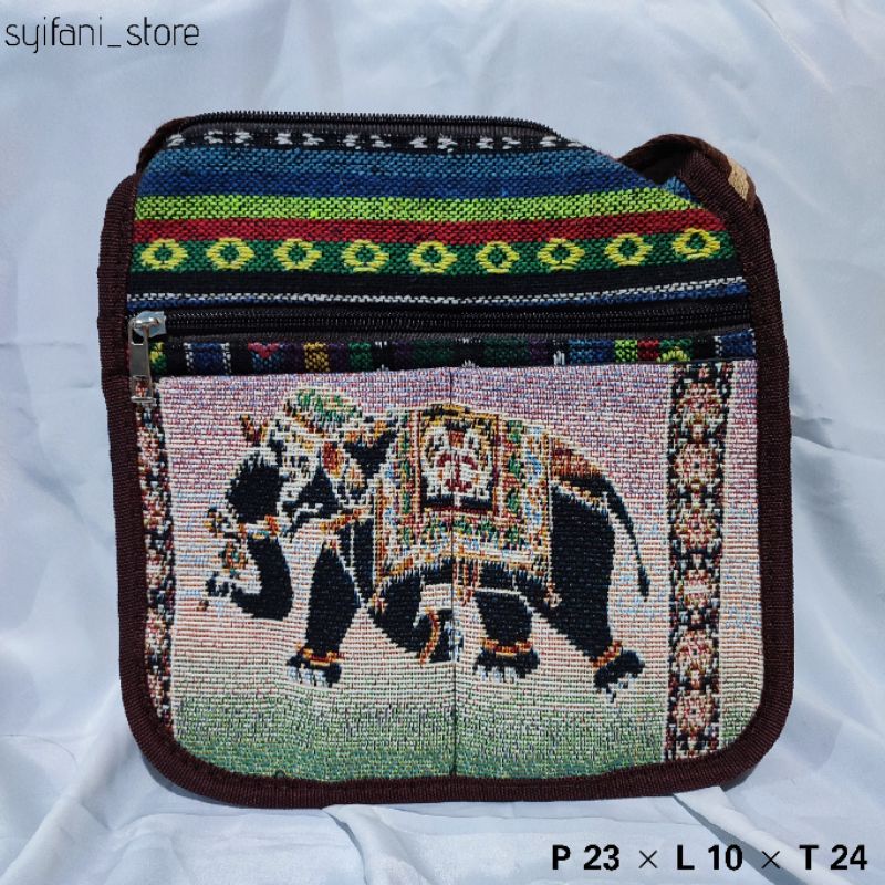 Tas selempang Etnik Bangkok / Tas Gajah Bangkok