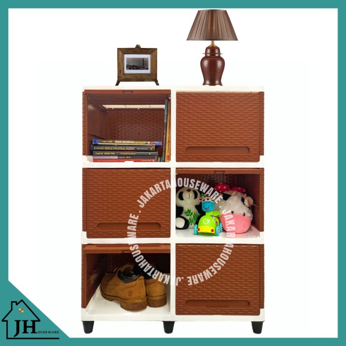

BIG SALE Lemari Plastik Serbaguna Lemari Cabinet Club Flip DOUBLE susun 3 Code 4417