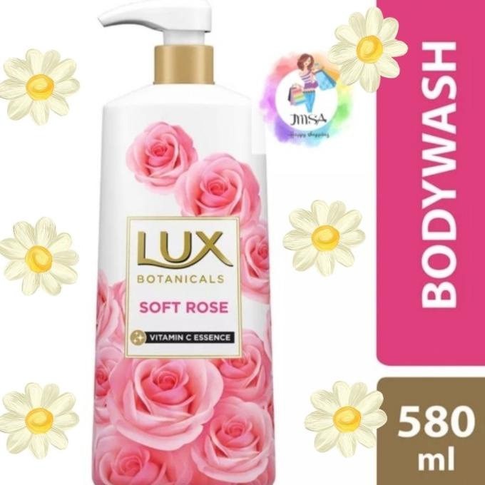 PROMO SERU [COD] Lux Botanicals Soft Rose Sabun Mandi Cair Pump/ Botol 580ml ORIGINAL 100%