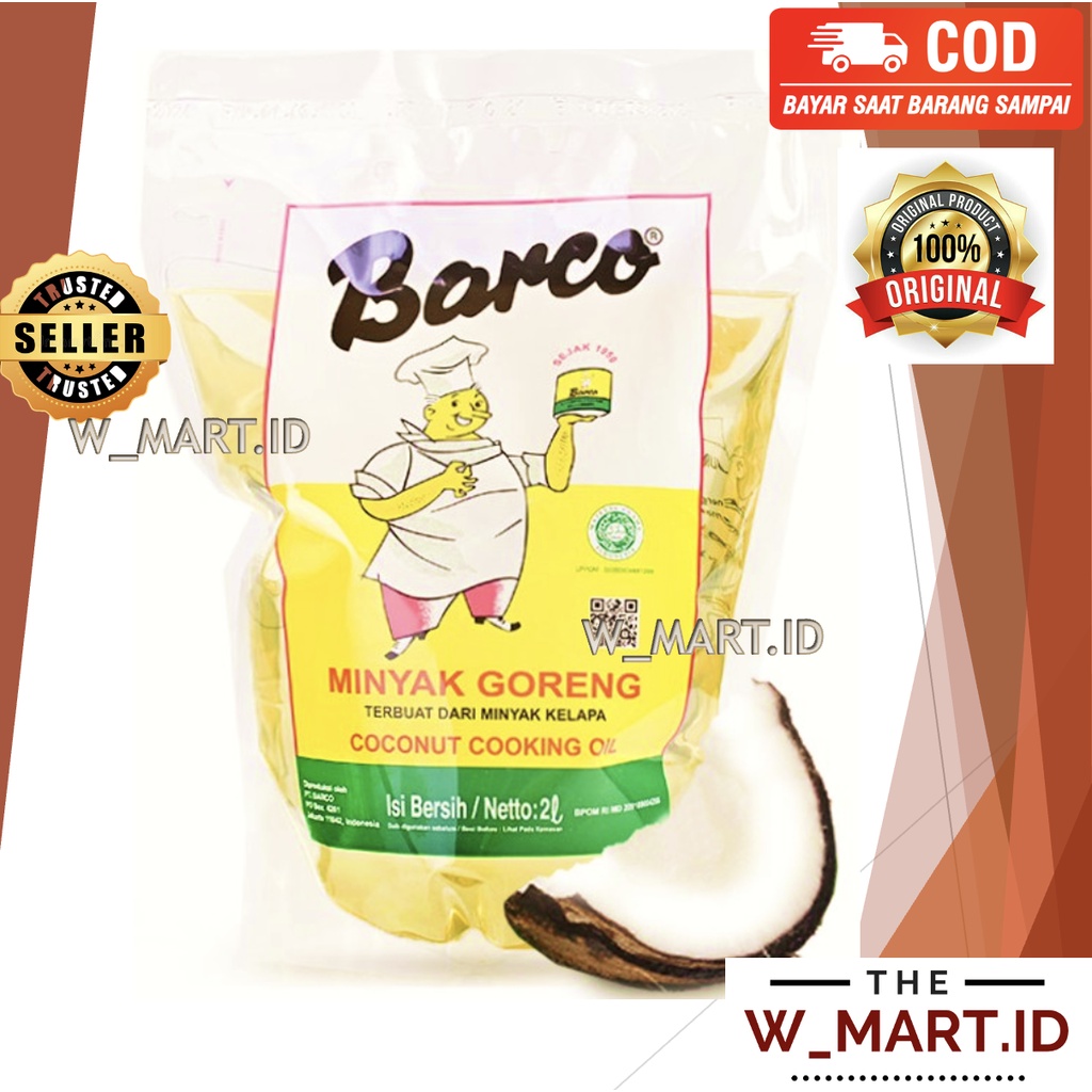 

BARCO MINYAK KELAPA COCONUT OIL 2 L 1 L