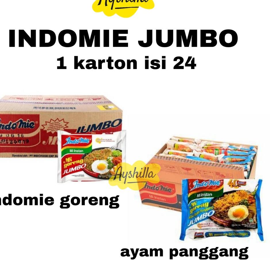 

New 드 Indomie JUMBO Goreng Spesial / Ayam Panggang 1 Dus / Karton (24Pcs) - Mi Instan