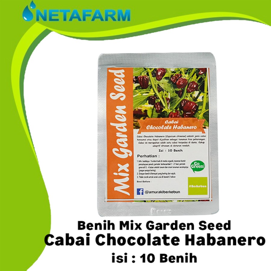 Benih Biji Bibit Cabai Chocolate Habanero Mix Garden Seed - 10 Benih