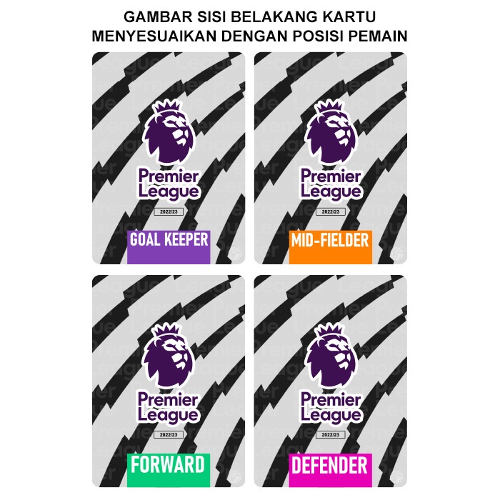 Photocard Player PL ARSENAL 2022/23 Unofficial Trading Card Kartu