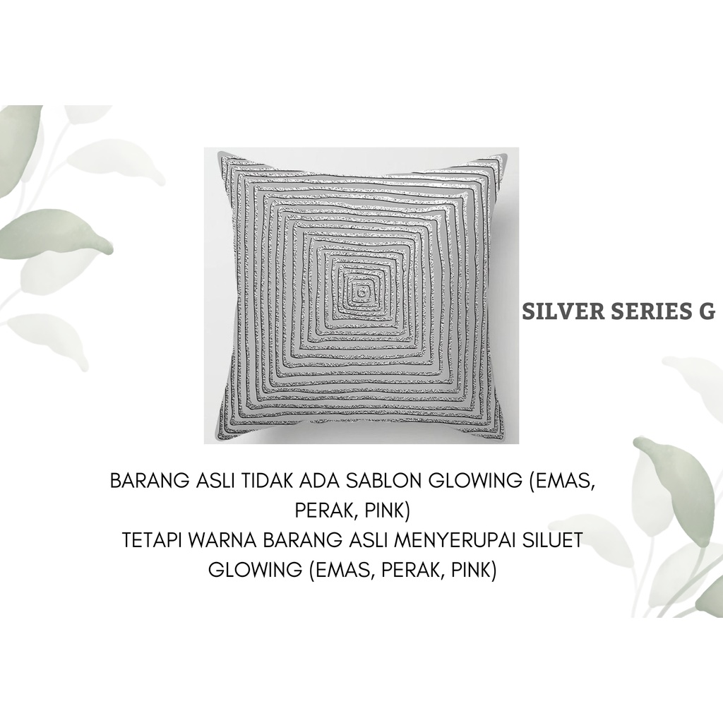 Silver Series Pillow Cover / Sarung Bantal Sofa Kursi Vintage