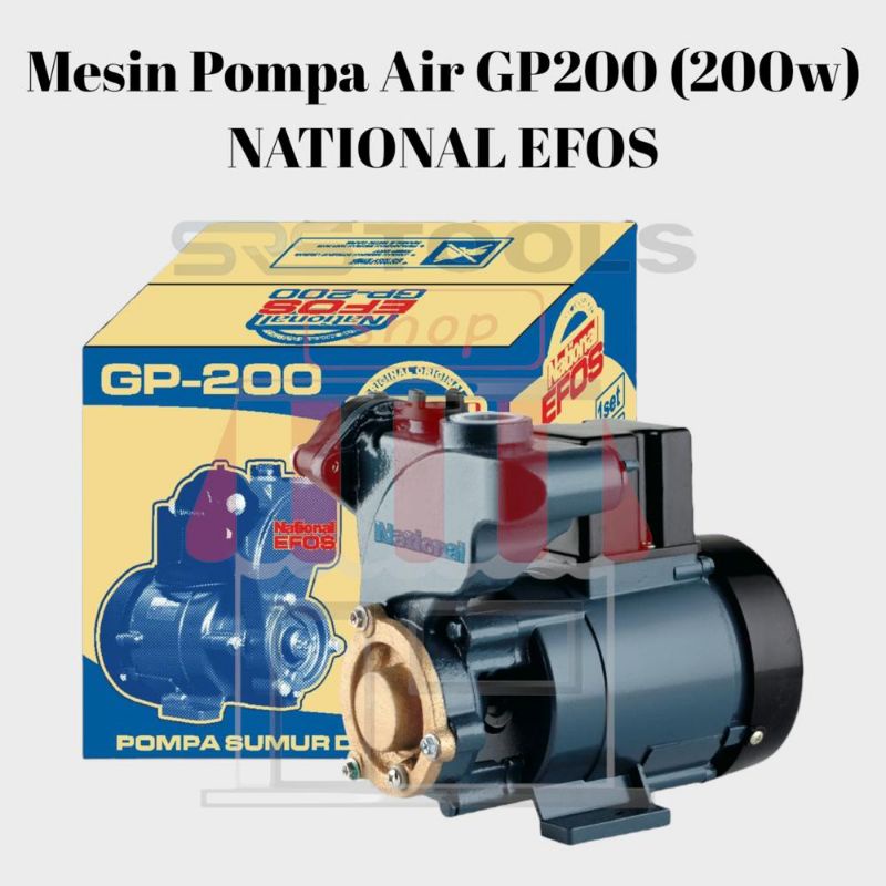 NATIONAL EFOS GP 200 Mesin Pompa Air Listrik Sumur Dangkal 200w Sanyo SNI