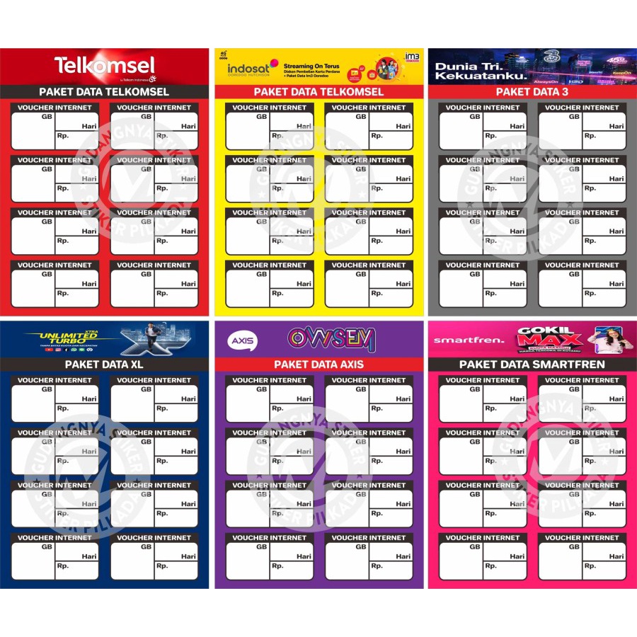 

STIKER VINYL HIASAN DAFTAR HARGA PAKET DATA (DIJUAL SATUAN)