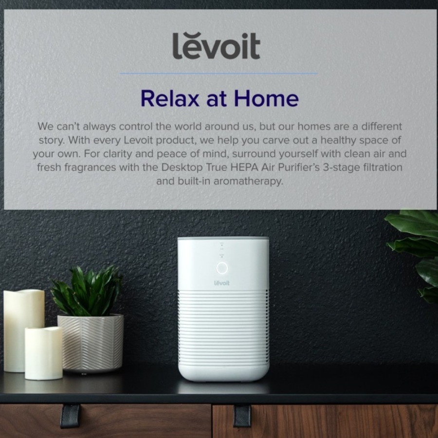 Levoit Desk Air Purifier Dual HEPA Filter H13 LV-H128 Aromatherapy