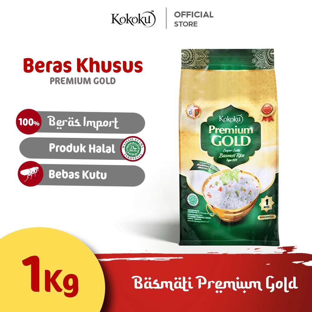 

Kokoku - Beras Basmati Premium Gold 1Kg -Rr