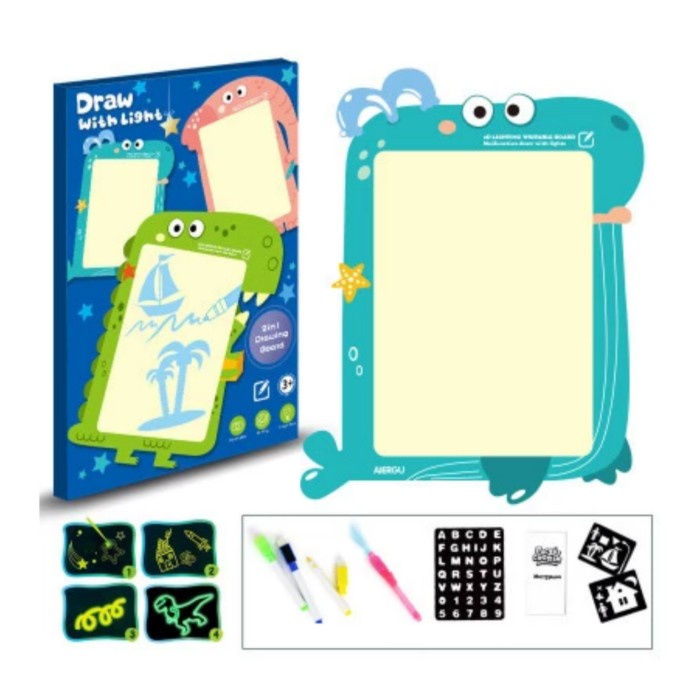 

DRAW WITH LIGHT PAD PAPAN TULIS GLOW IN THE DARK DRAWING BOARD MAGIC