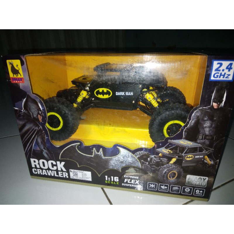 Rock Crawler Mobil Remot- Metal Alloy -Jeep remote control jeep offroad BATMAN  (SECOND LIKE NEW)