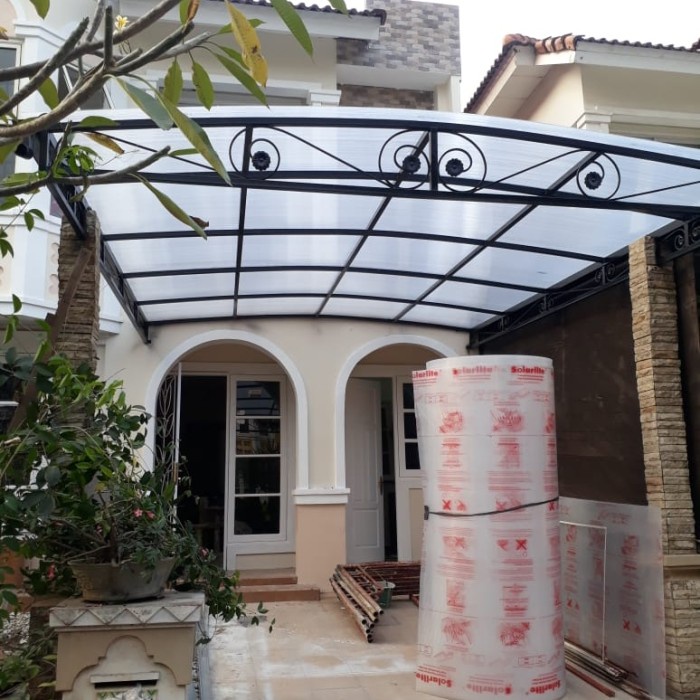 kanopi besi atap polycarbonate