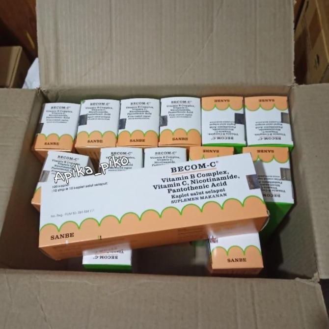 Becom C/Becom-C tablet multivitamin (dengan Vitamin C)