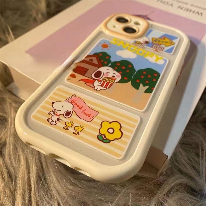 Case Motif Kartun Snoopy Untuk IPhone 12 13 14 11 Pro Max X Xs Max Xr ppqwdr