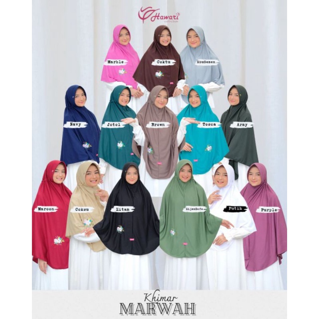 KHIMAR MARWAH/JILBAB MARWAH/HIJAB MARWAH MATT KAOS P. E ORI HAWARI COLLECTION