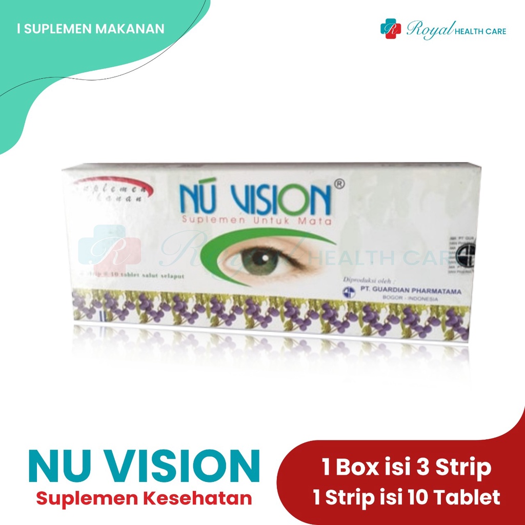 NU VISION STRIP 10 Tablet Suplemen Nutrisi Memelihara Kesehatan Mata