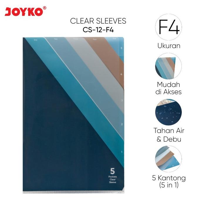 

Clear Sleeves Map L Bening Transparan Joyko CS-12-F4