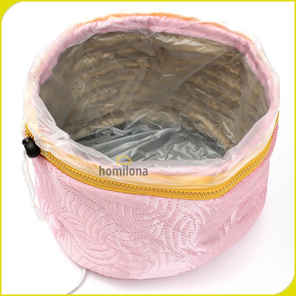 Chenyang Meiya Hot Steamer SPA Rambut Thermal Treatment Heated Cap Pink