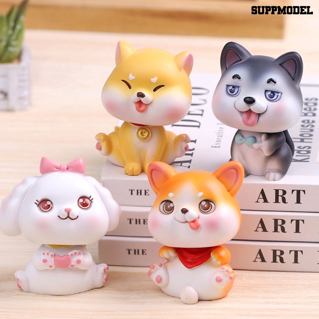 [Dekorasi] Lovely Animal Ornament Hias Adorable Novelty Kartun Bentuk Doggy Ornamen Interior Mobil Untuk Auto