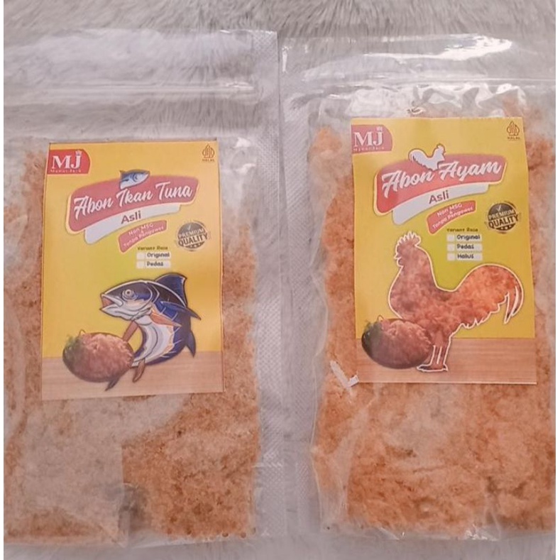 

Abon ayam asli dan abon ikan tuna non msg dan non pengawet/Abon ikan kiku /berkah ikan tuna