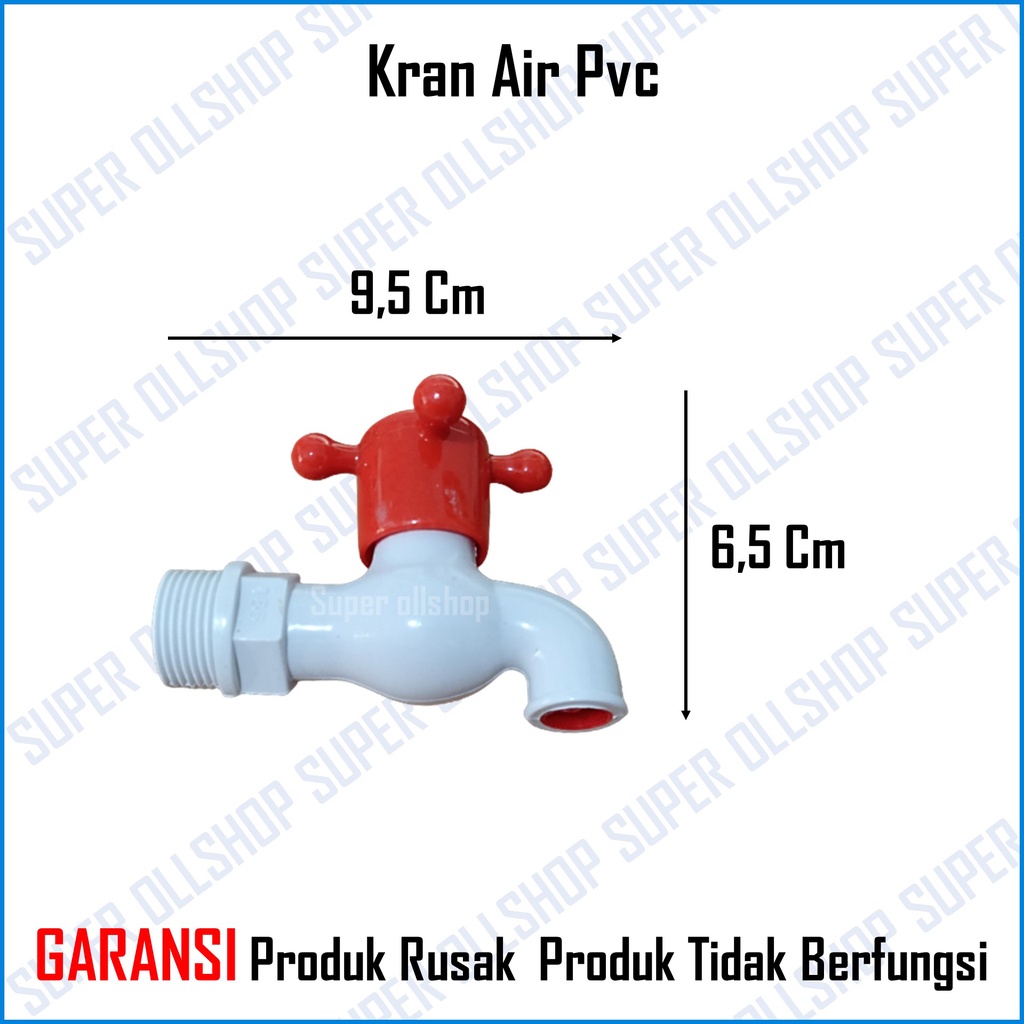 Kran Tembok Air Baling Biasa 1/2 Inch 3/4 Inch Murah Kuat / Keran Air Plastik Kran Pvc Taman Kamar Mandi Dapur Baling