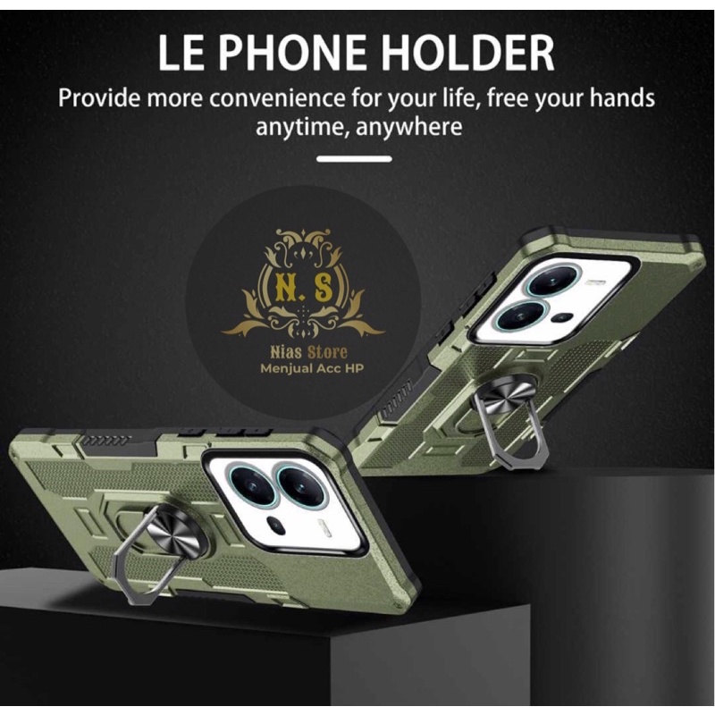 Hard Case Vivo V27 5G V27E Y02 T1 5G Y15S Y11 Y12 Y12I Y12S Y15 Y16 Y17 Y20 Y20I Y20S Case Robot Hit Eye Ring