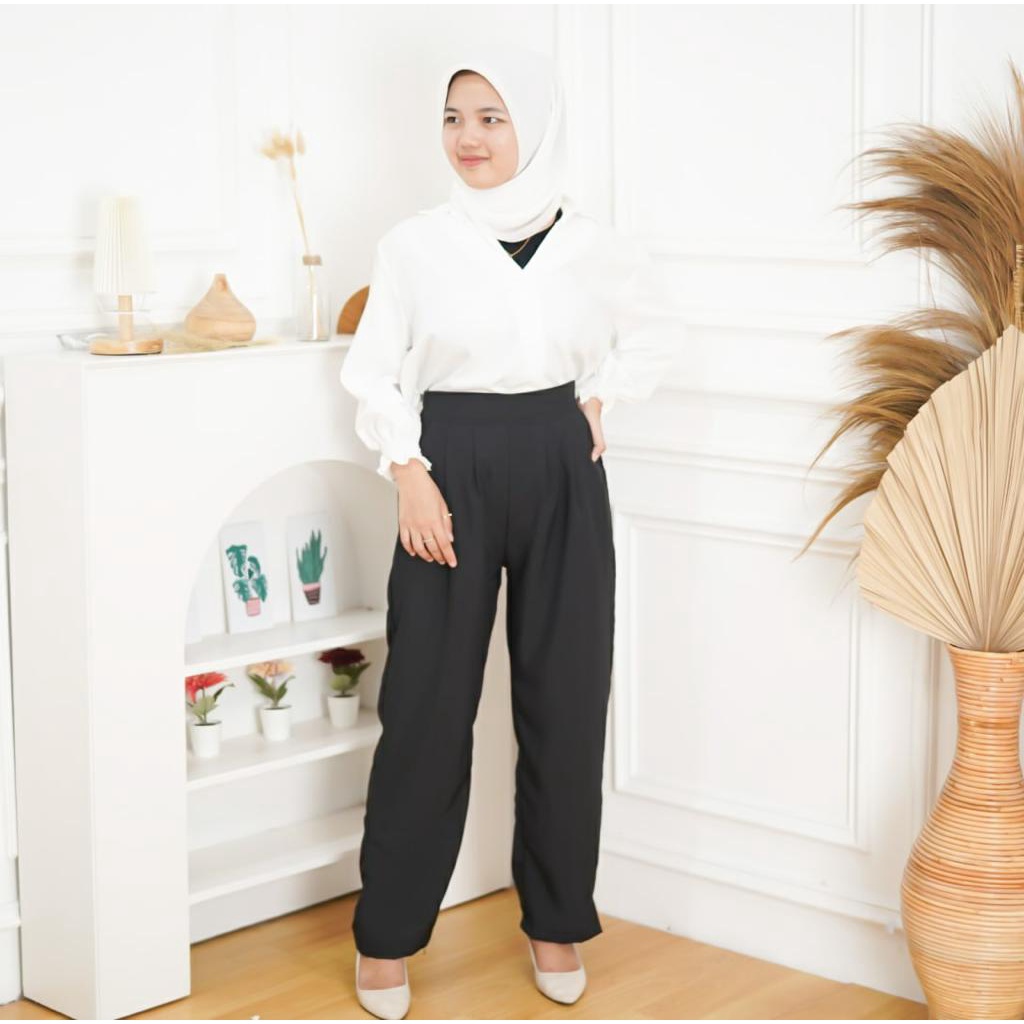 BEFAST- ZFS OOTD PANTS SHELLY / GEMMA PANTS / Celana Kantor Terlaris / Celana Panjang Polos Formal / Fashion Wanita Modis / Celana Casual Wanita Kerja / Outfit Remaja Kekinian