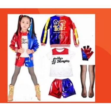 Baju Kostum Harley Quinn /Costume Costplay/ Joker/ Costum Anak cewe Costumes