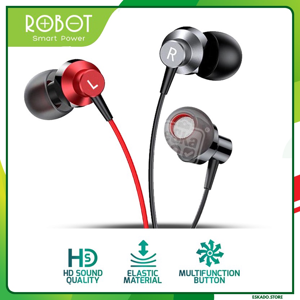 Earphone Robot RE-240 / ROBOT RE240 Wired Headset Earphone