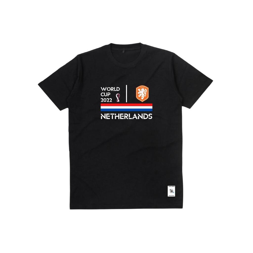 Tshirt Baju Kaos Distro World Cup Piala Dunia Netherland / Kaos Distro Pria Wanita