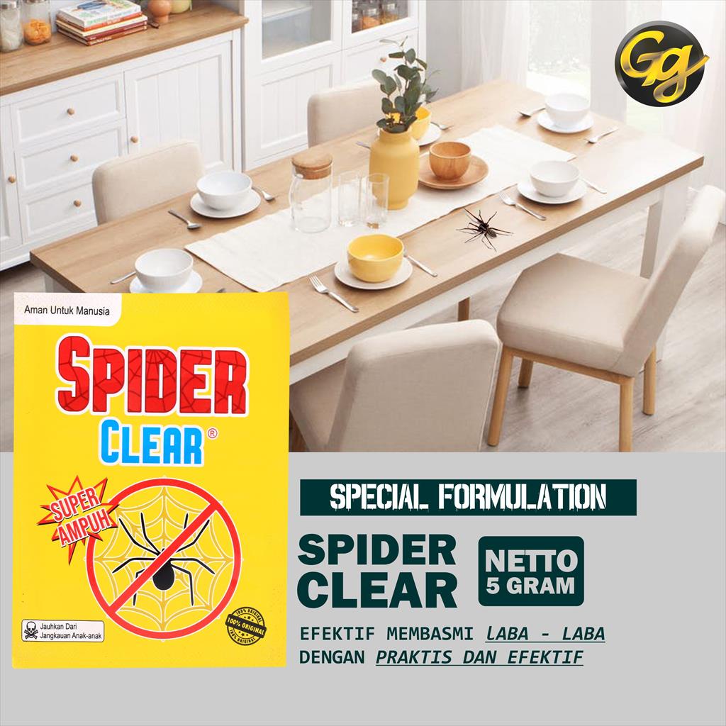 SPIDER CLEAR SACHET 5 GRAM PEMBASMI LABA LABA INSEKTISIDA