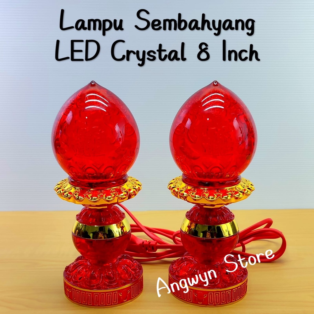 Lampu Altar Puja Sembahyang LED Crystal 8 Inch