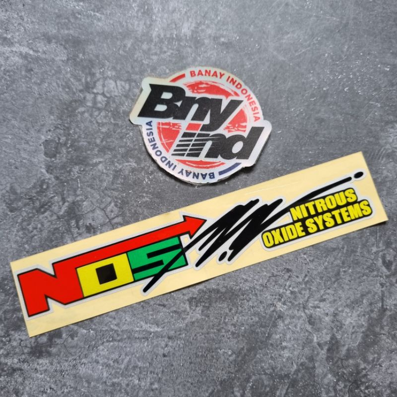STICKER Stiker NOS Nitrous Oxide System Cutting