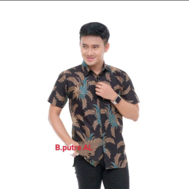 Kemeja batik pria lengan pendek/Baju batik pria termurah