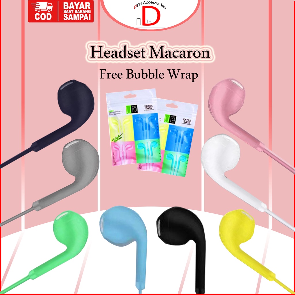 Headset Macaron / Handsfree Macaroon Hifi Extra Bass Import