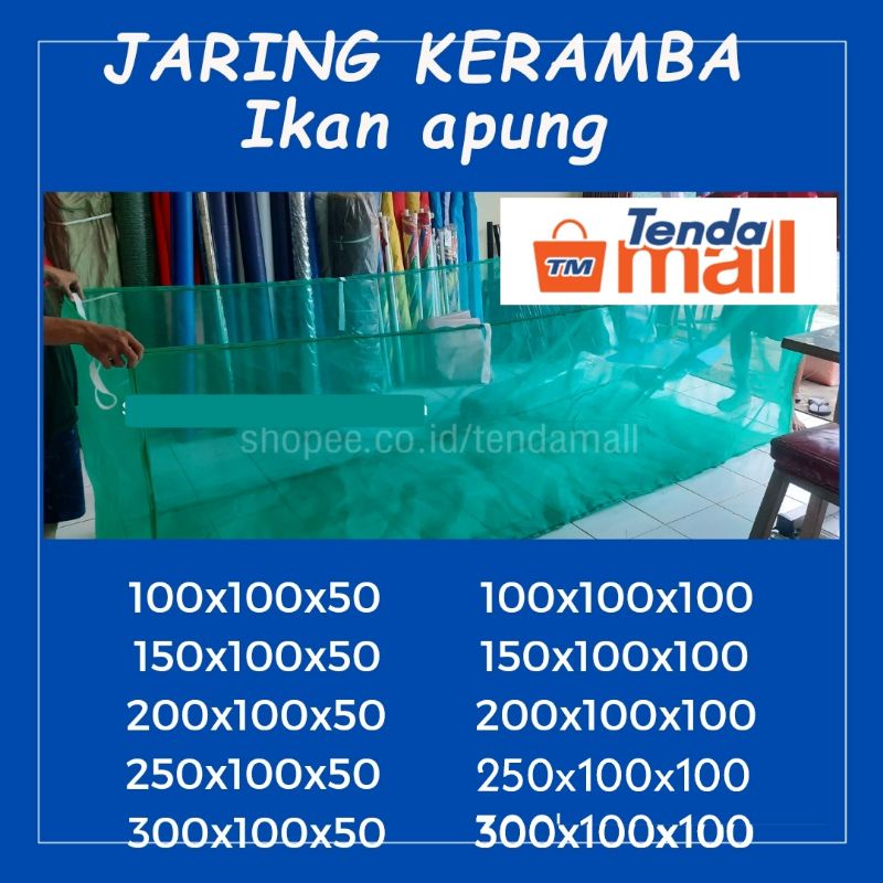JARING KERAMBA IKAN APUNG COD / JARING KASA HIJAU