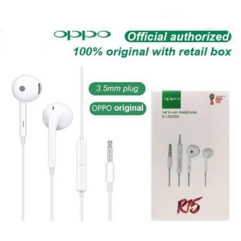 Headset OPPO R15 Handsfree Earphone OPPO R15 Mega Bass